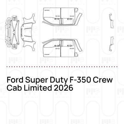 Pre-Cut PPF Ford Super Duty F-350 Crew Cab Limited 2026