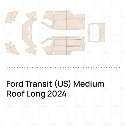PPF precortado Ford Transit (US) Medium Roof Long 2024