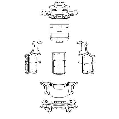 Pre-Cut PPF GMC Hummer EV SUV 2023 - PPF-Kits