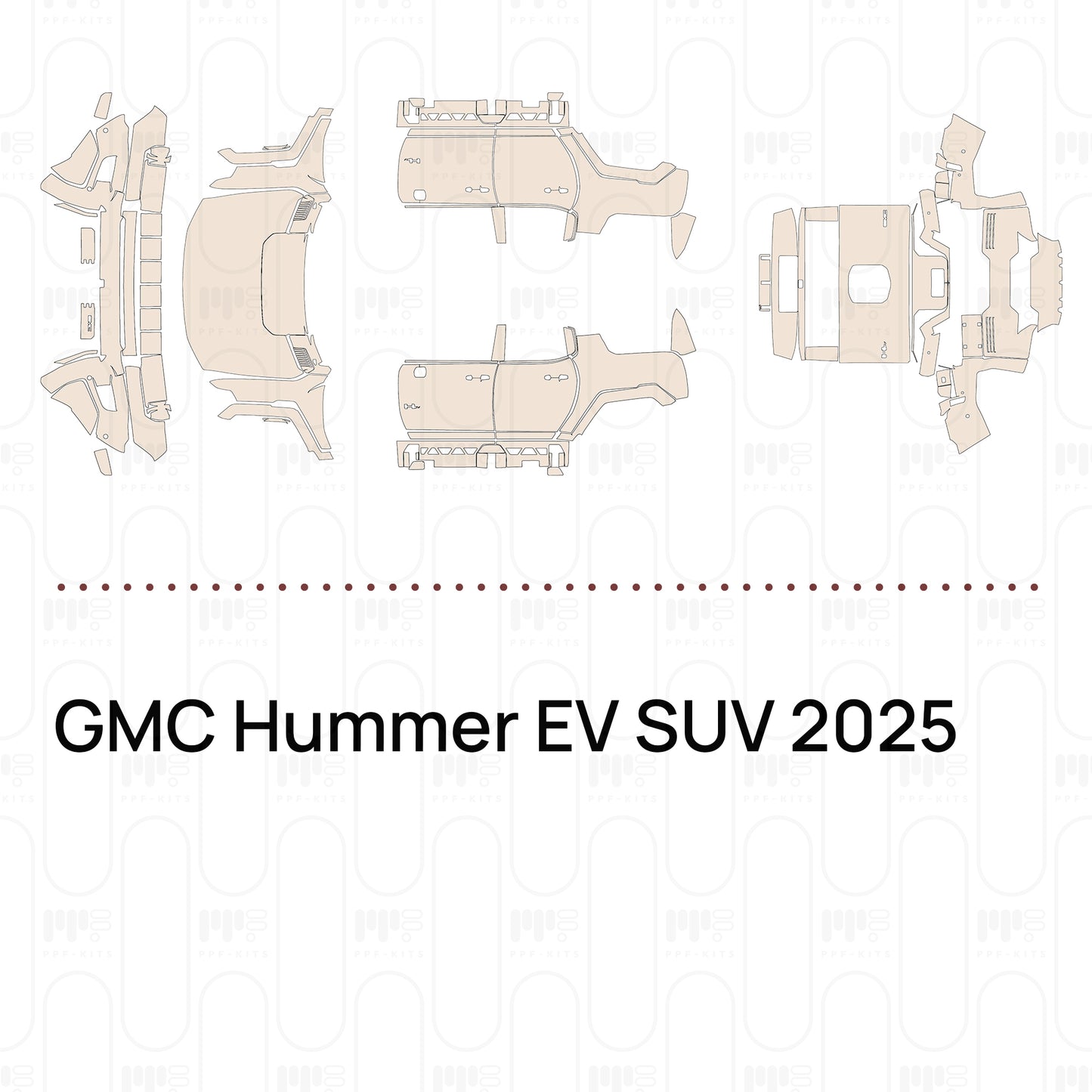 Pre-Cut PPF GMC Hummer EV SUV 2025