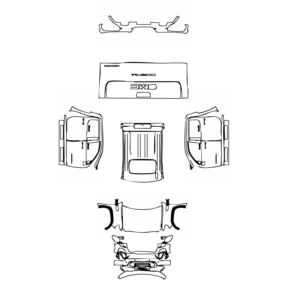 Pre-Cut PPF GMC Sierra 1500 Crew Cab DENALI 2019 - PPF-Kits