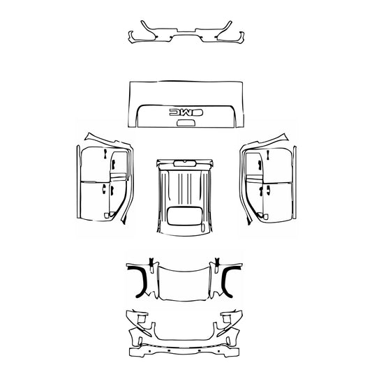 Pre-Cut PPF GMC Sierra 1500 Crew Cab ELEVATION 2023 - PPF-Kits