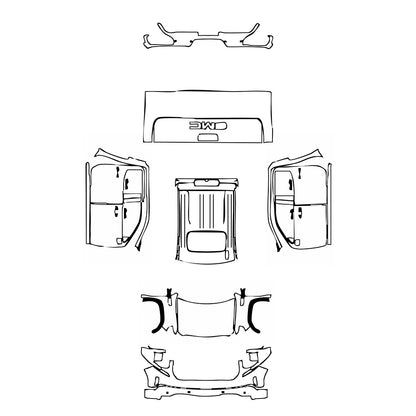 Pre-Cut PPF GMC Sierra 1500 Crew Cab SLE 2023 - PPF-Kits
