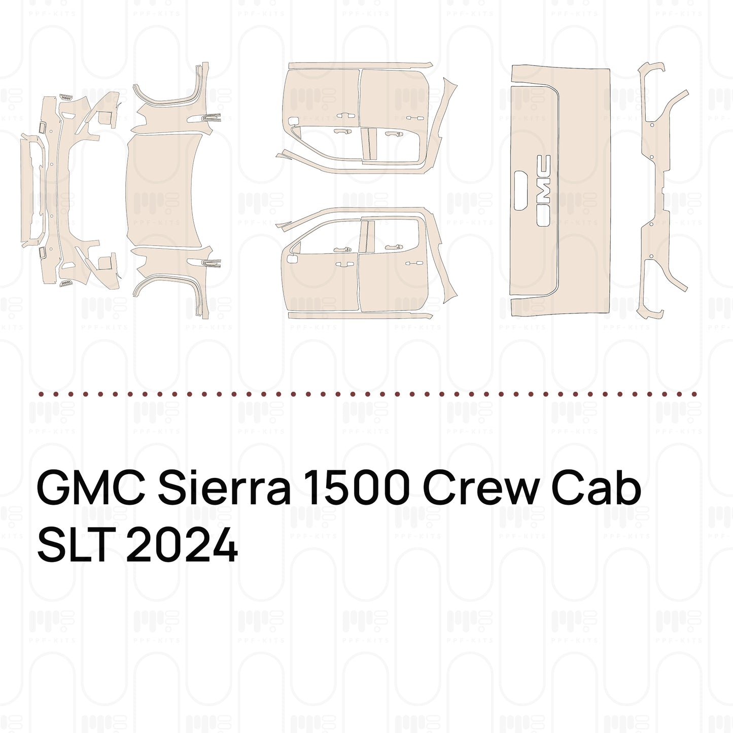 Pre-Cut PPF GMC Sierra 1500 Crew Cab SLT 2024