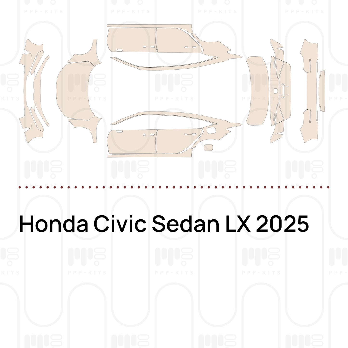 PPF precortado Honda Civic Sedan LX 2025