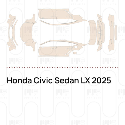 PPF precortado Honda Civic Sedan LX 2025