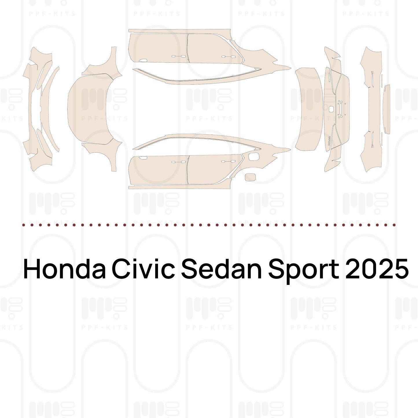 PPF precortado Honda Civic Sedan Sport 2025