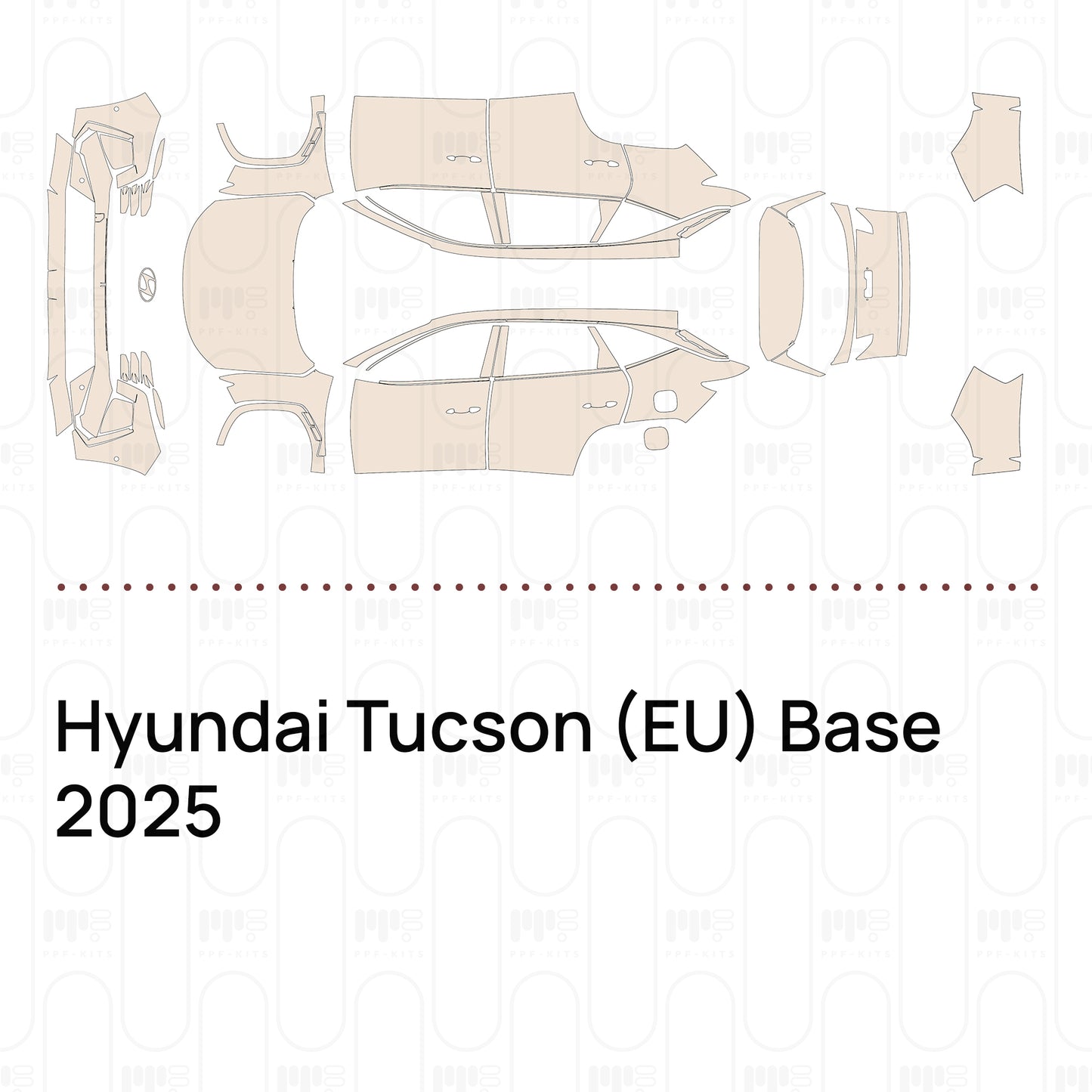 Pre-Cut PPF Hyundai Tucson (EU) Base 2025