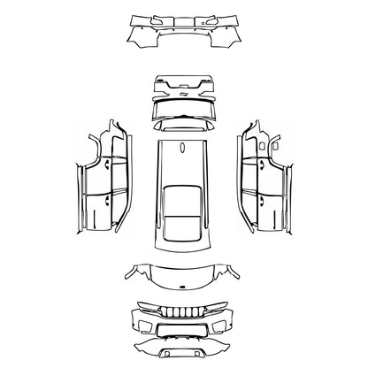 Pre-Cut PPF JEEP Grand Cherokee Grand Cherokee L (3-row) Overland 2023 - PPF-Kits