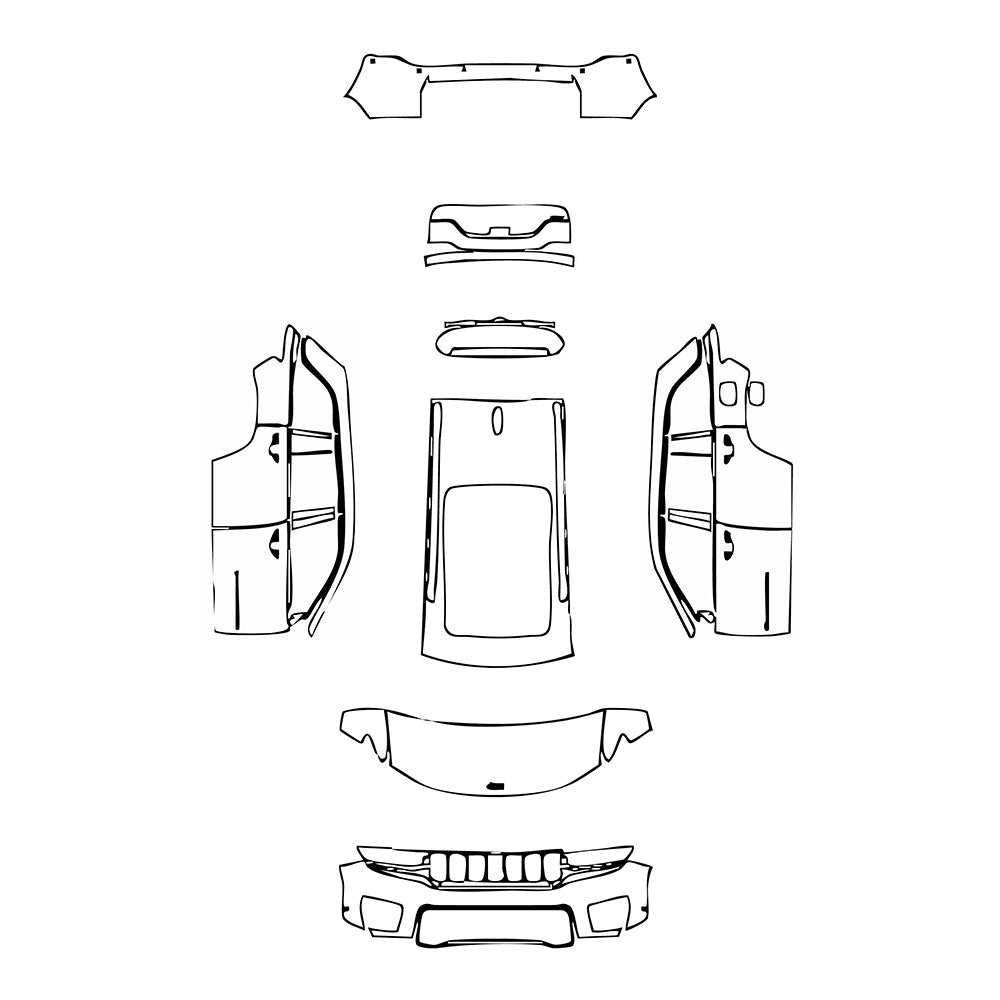 Pre-Cut PPF JEEP Grand Cherokee Grand Cherokee (2-row) Trailhawk 2024 - PPF-Kits