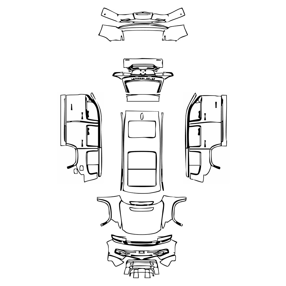 Pre-Cut PPF JEEP Grand Wagoneer Standard Wheelbase Series III Obsidian 2024 - PPF-Kits