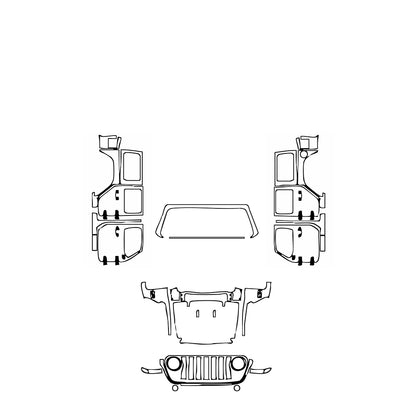 Pre-Cut PPF JEEP Wrangler 4 Door High Tide 2023 - PPF-Kits