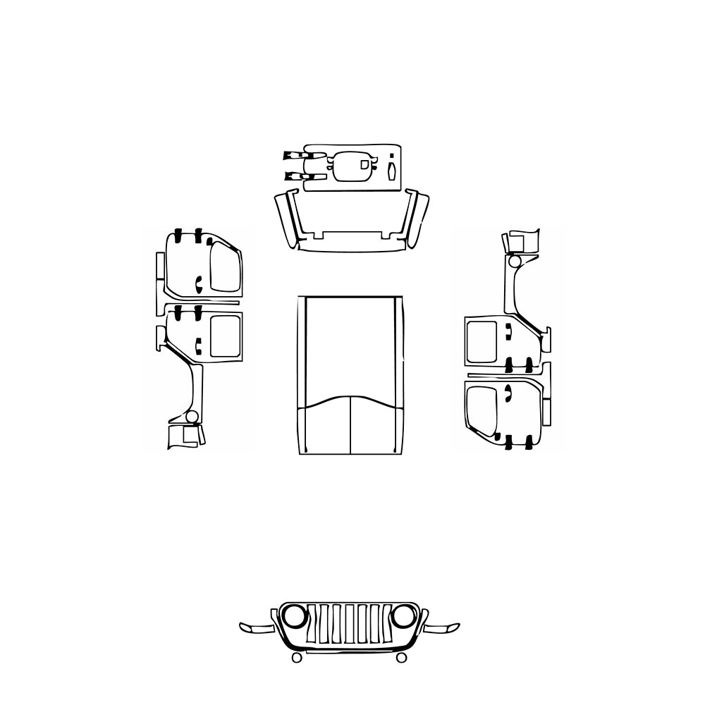 Pre-Cut PPF JEEP Wrangler 4 Door Rubicon 392 2018 - PPF-Kits