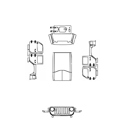 Pre-Cut PPF JEEP Wrangler 4 Door Rubicon 392 2019 - PPF-Kits