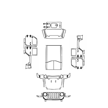Pre-Cut PPF JEEP Wrangler 4 Door Willys 2023 - PPF-Kits
