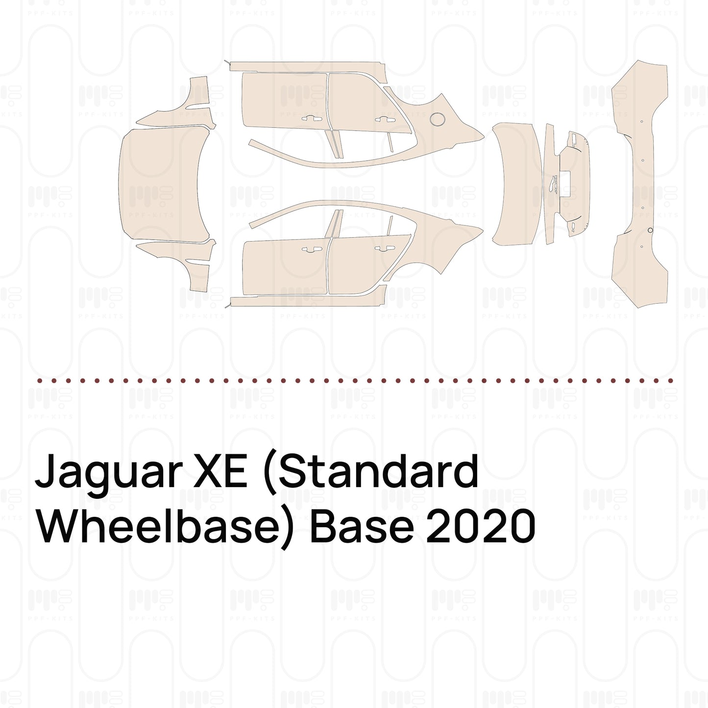 Pre-Cut PPF Jaguar XE (Standard Wheelbase) Base 2020