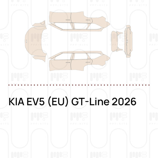 KIA EV5 (EU) GT-Line 2026 – Lámina de protección PPF precortada