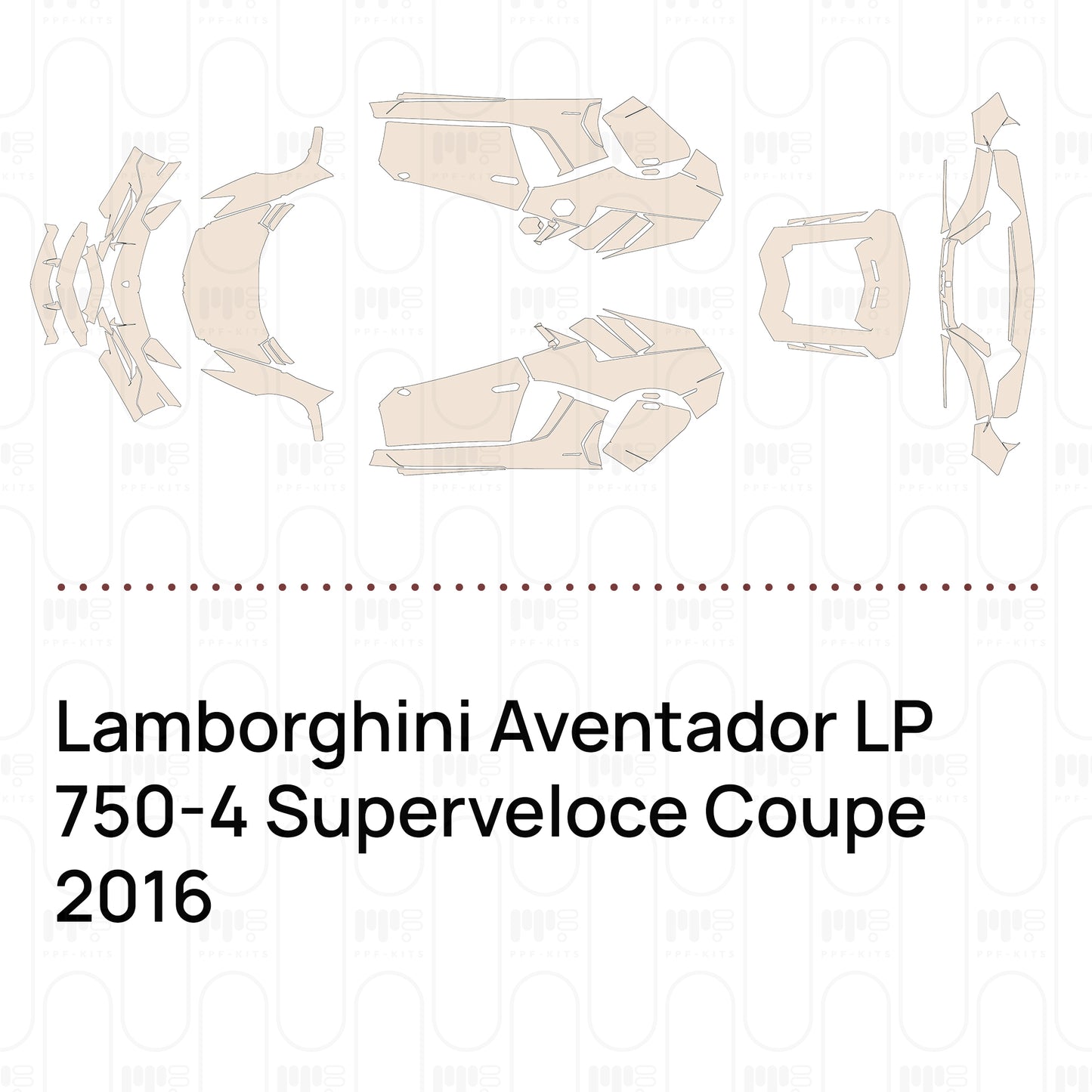 PPF precortado Lamborghini Aventador LP 750-4 Superveloce Coupe 2016