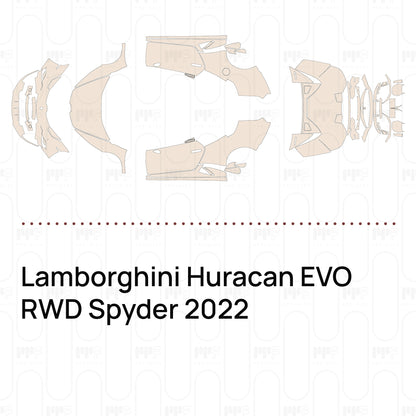 Pre-Cut PPF Lamborghini Huracan EVO RWD Spyder 2022