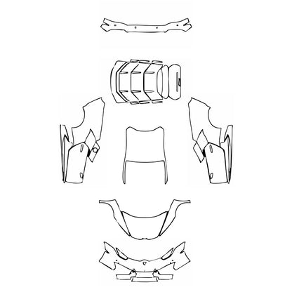 Pre-Cut PPF Lamborghini Huracan Huracan RWD (LP580-2) Coupe 2017 - PPF-Kits