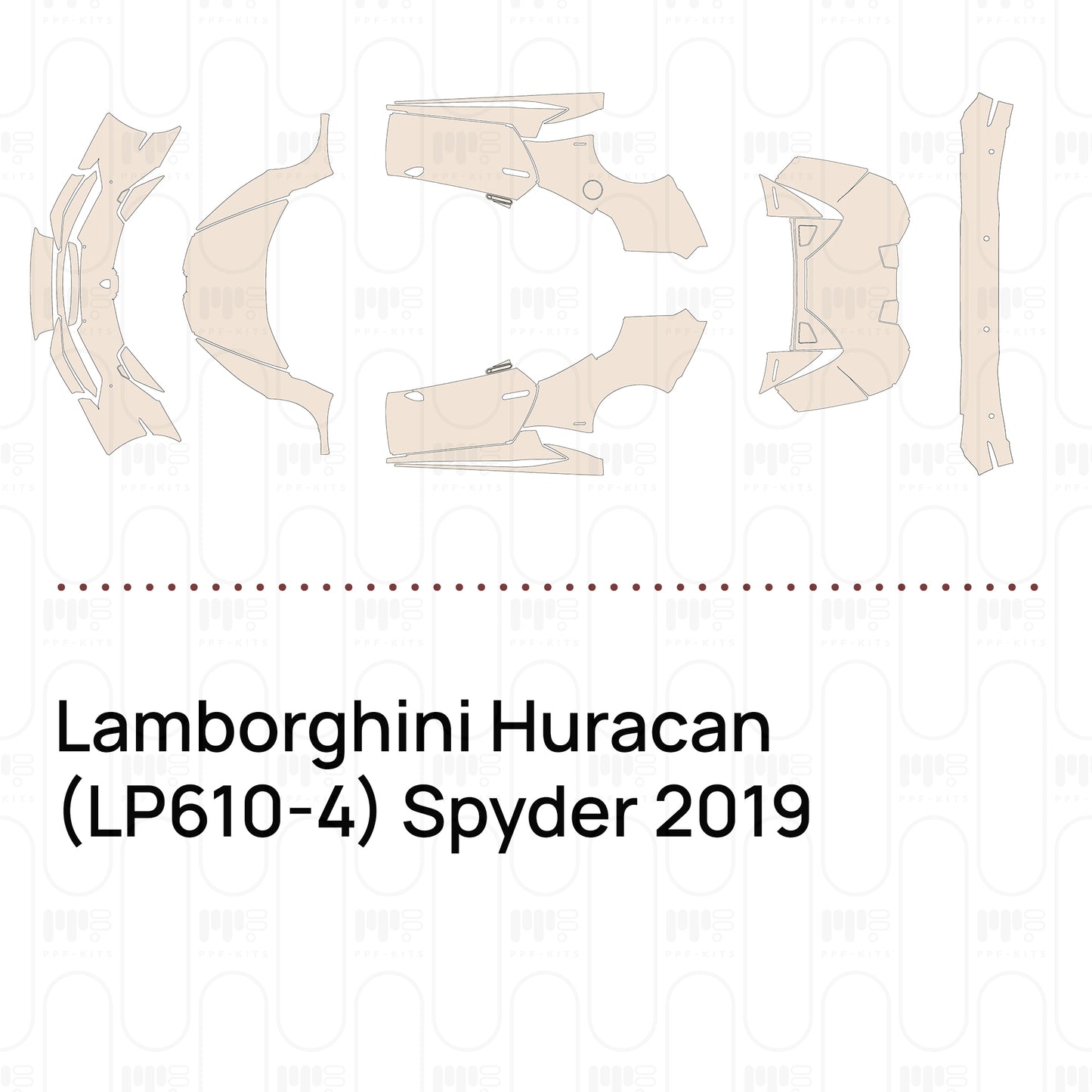 Pre-Cut PPF Lamborghini Huracan (LP610-4) Spyder 2019