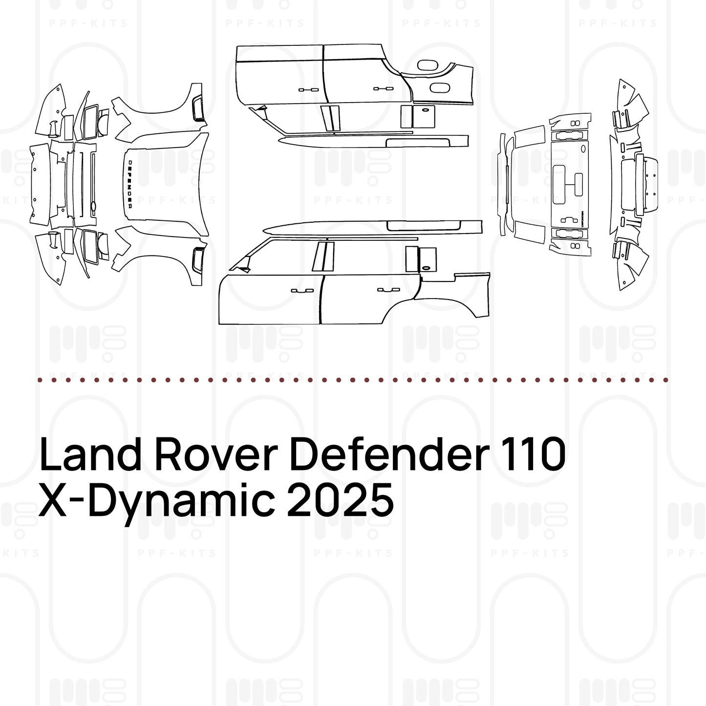 Pre-Cut PPF Land Rover Defender 110 X-Dynamic 2025