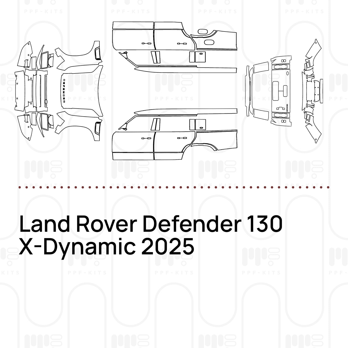 Pre-Cut PPF Land Rover Defender 130 X-Dynamic 2025