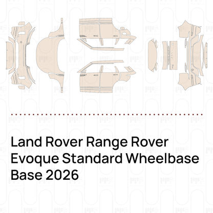 Pre-Cut PPF Land Rover Range Rover Evoque Standard Wheelbase Base 2026