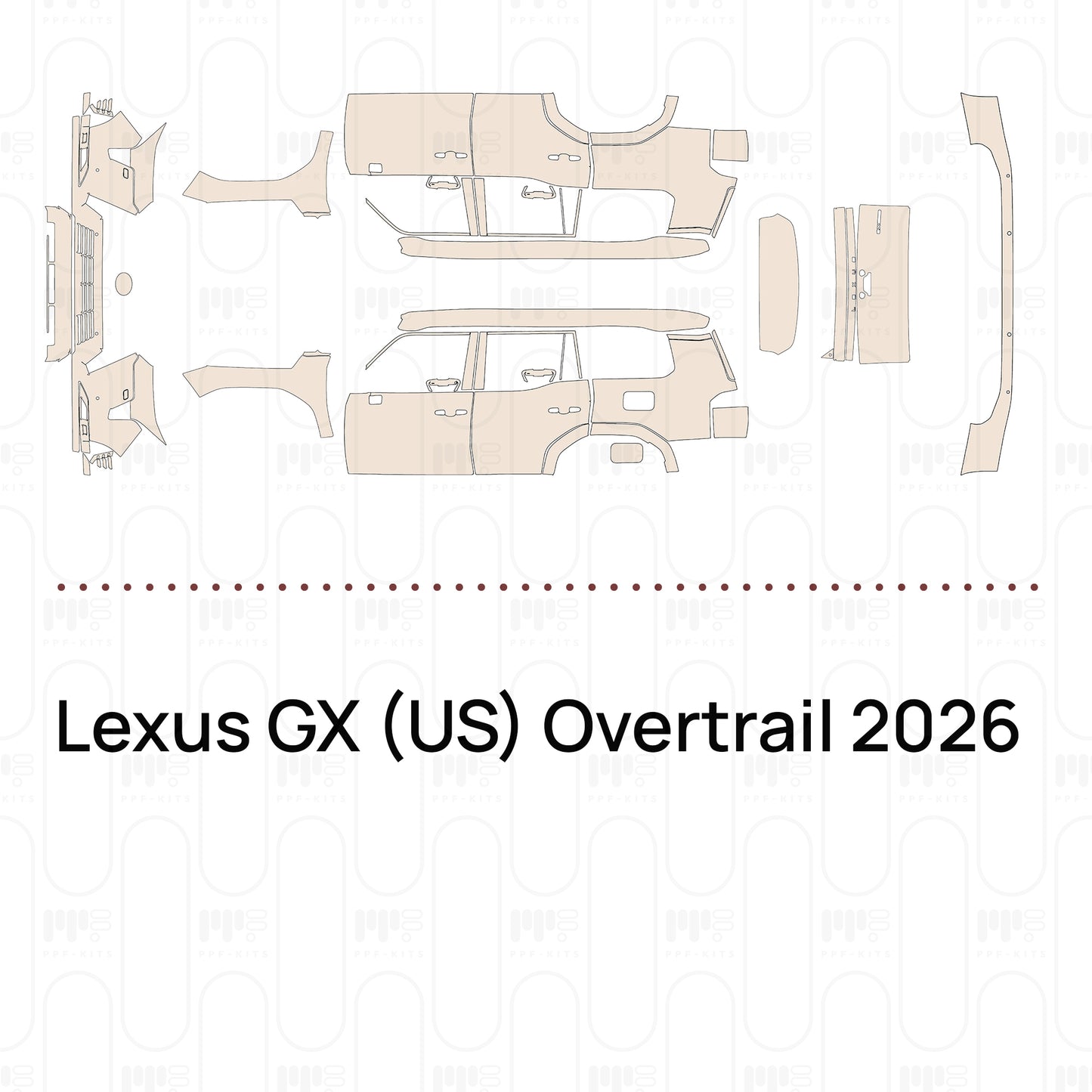 PPF precortado Lexus GX (US) Overtrail 2026