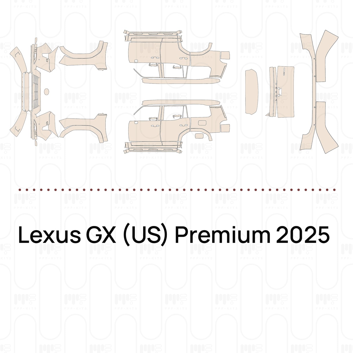 Pre-Cut PPF Lexus GX (US) Premium 2025
