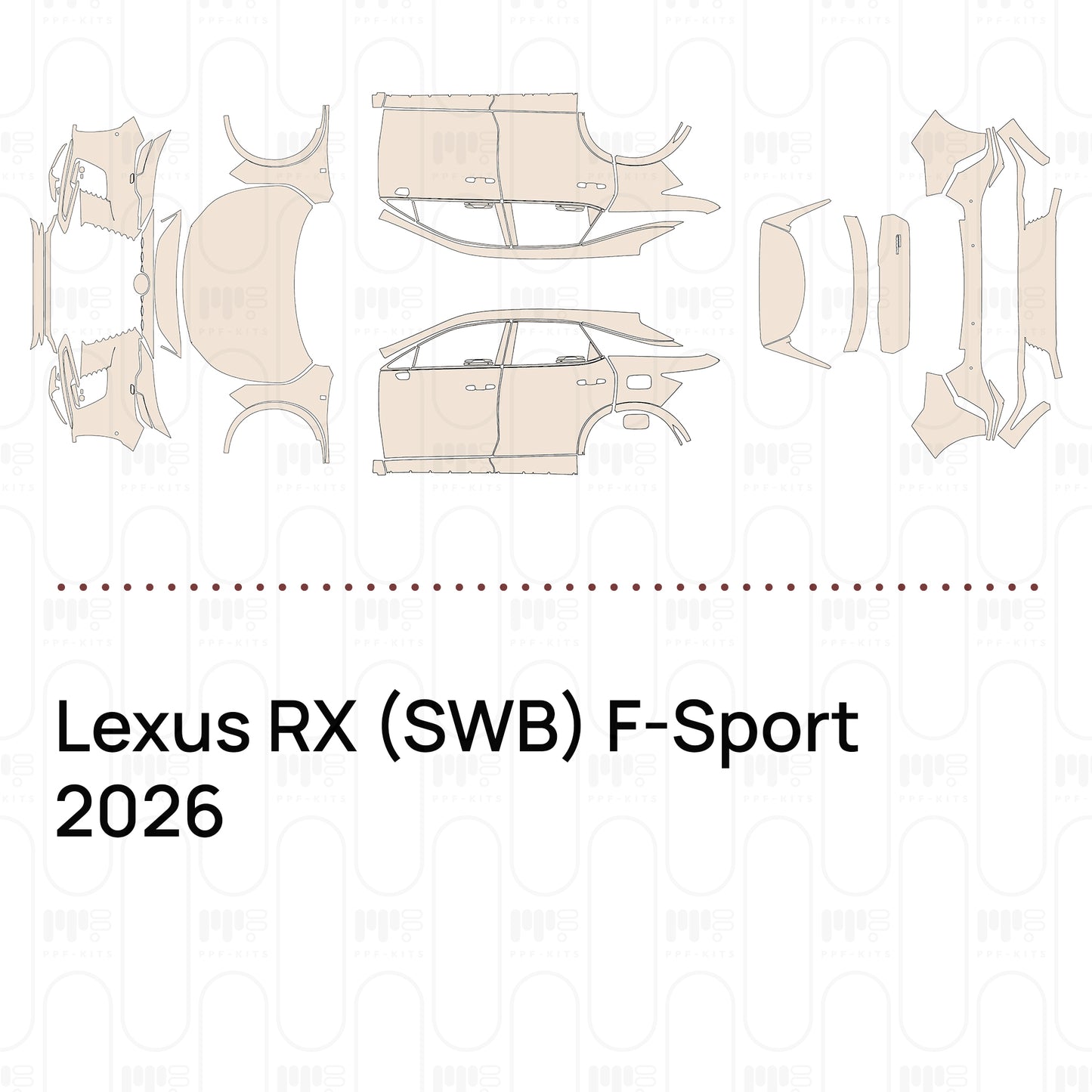 PPF precortado Lexus RX (SWB) F-Sport 2026