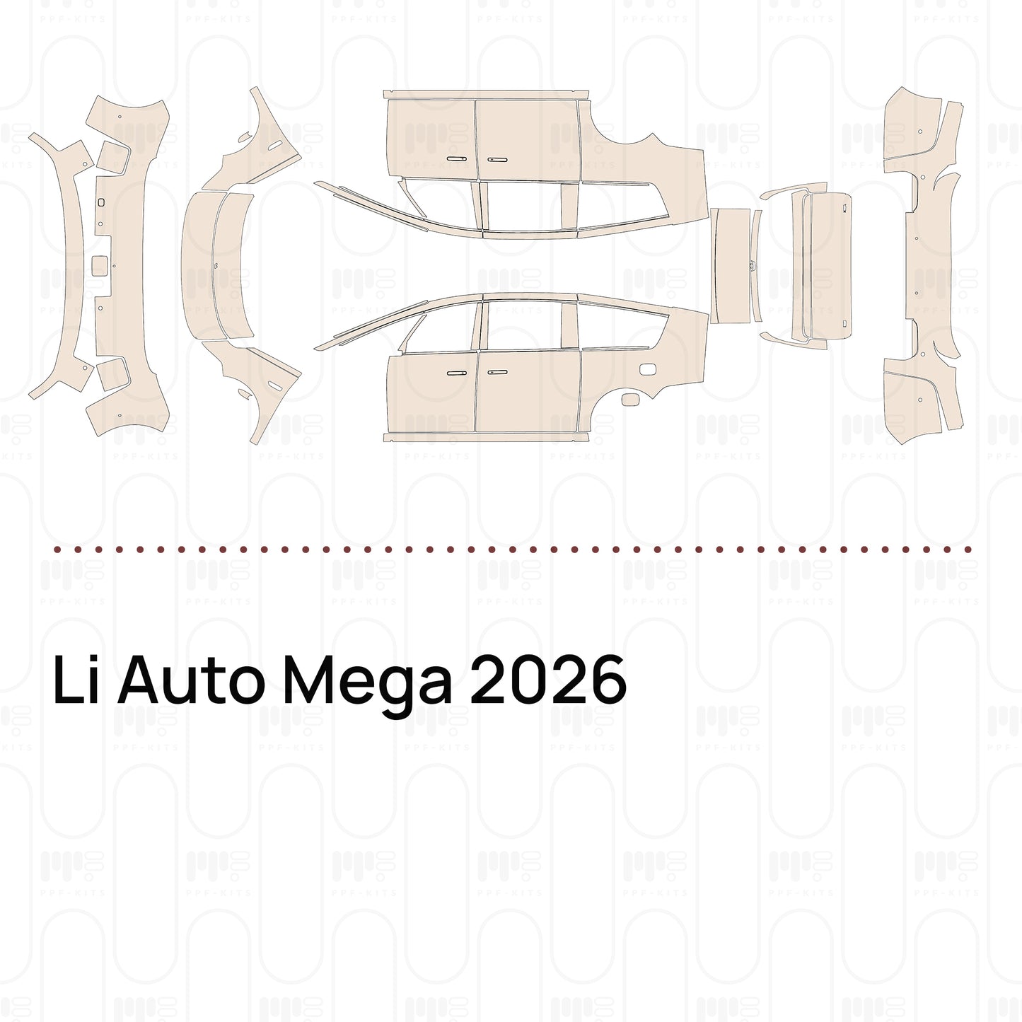 PPF precortado Li Auto Mega 2026