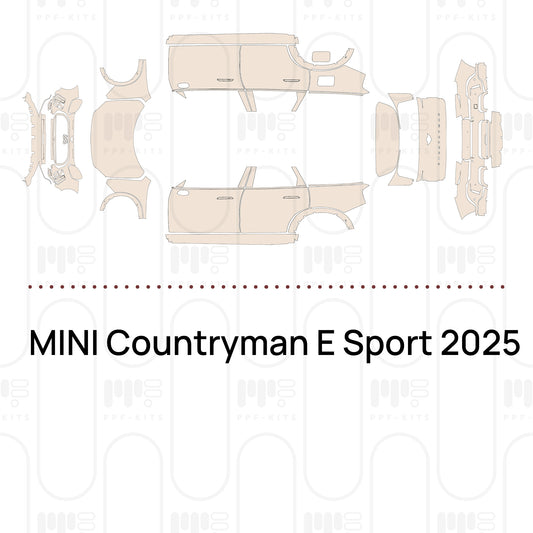 MINI Countryman E Sport 2025 – Lámina de protección PPF precortada