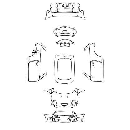 Pre-Cut PPF MINI MINI Hardtop 2 Door John Cooper Works (JCW) GP 2023 - PPF-Kits