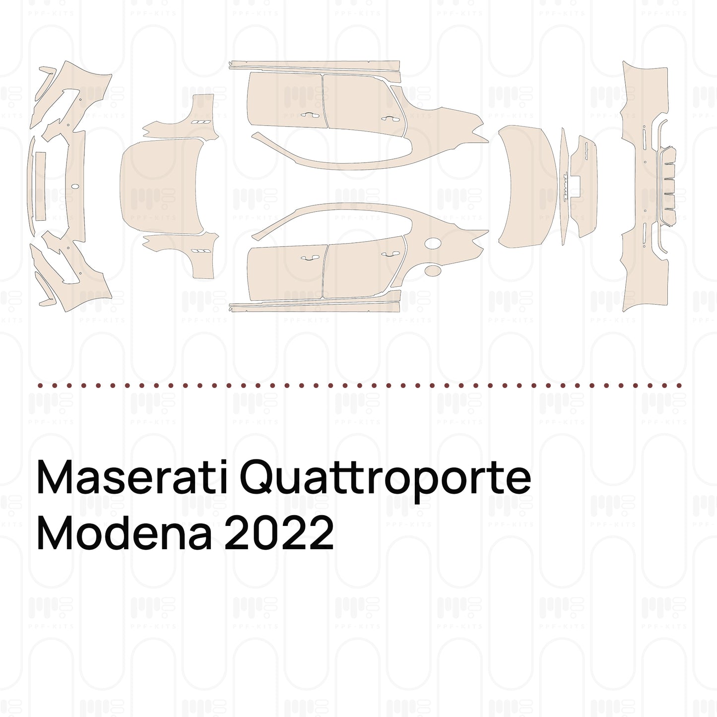 Pre-Cut PPF Maserati Quattroporte Modena 2022