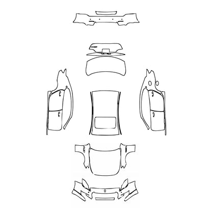 Pre-Cut PPF Maserati Quattroporte Quattroporte Base 2016 - PPF-Kits