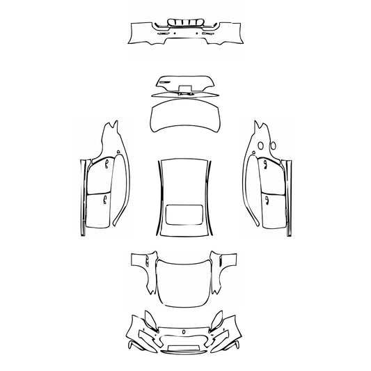Pre-Cut PPF Maserati Quattroporte Quattroporte GTS GranSport 2019 - PPF-Kits