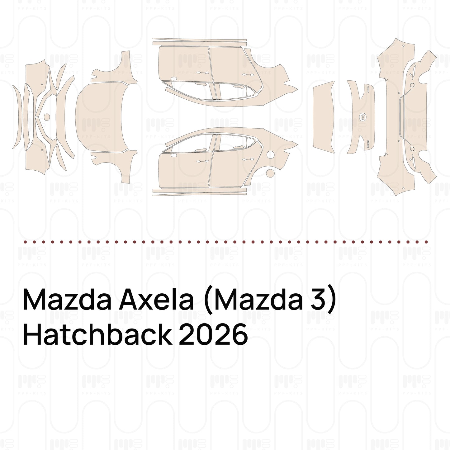 PPF precortado Mazda Axela (Mazda 3) Hatchback 2026