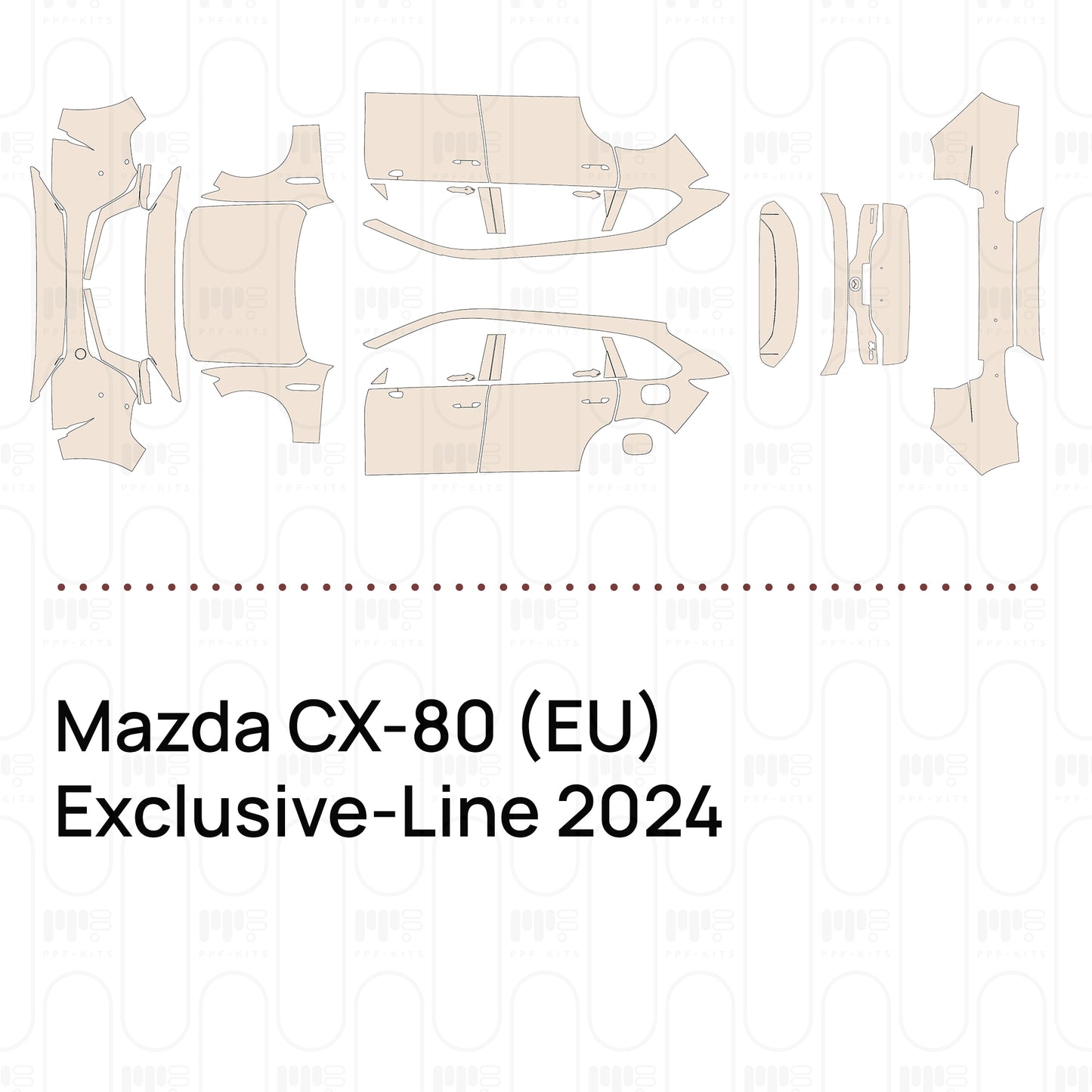 Pre-Cut PPF Mazda CX-80 (EU) Exclusive-Line 2024