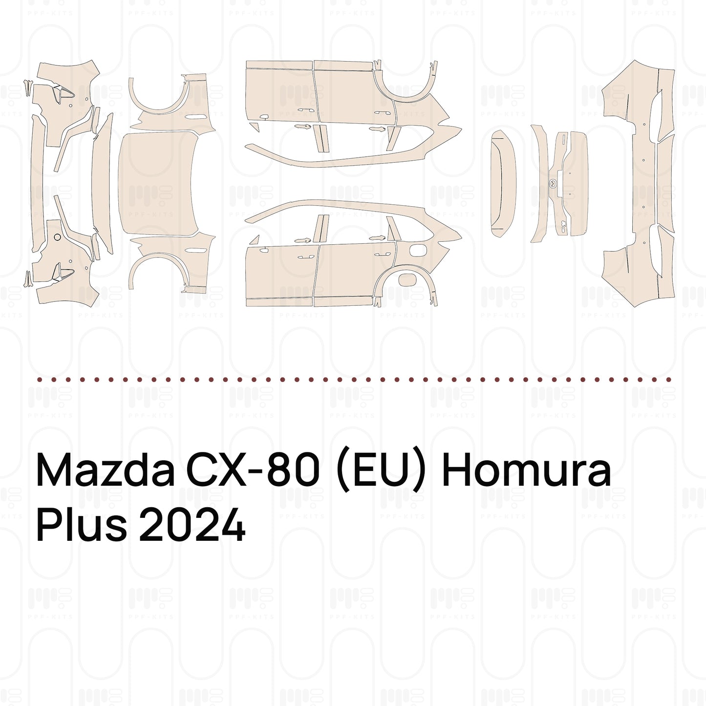 PPF precortado Mazda CX-80 (EU) Homura Plus 2024