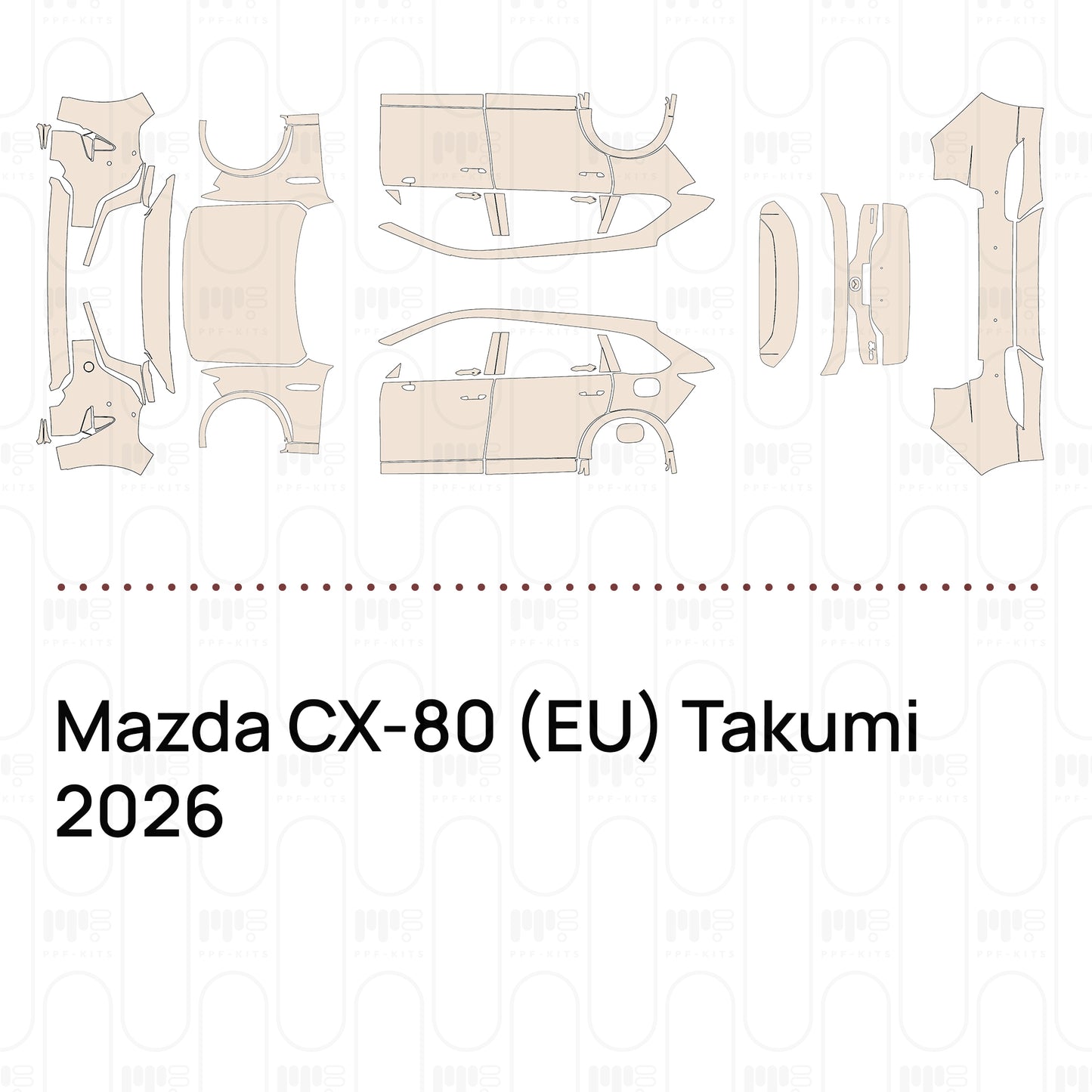 PPF precortado Mazda CX-80 (EU) Takumi 2026