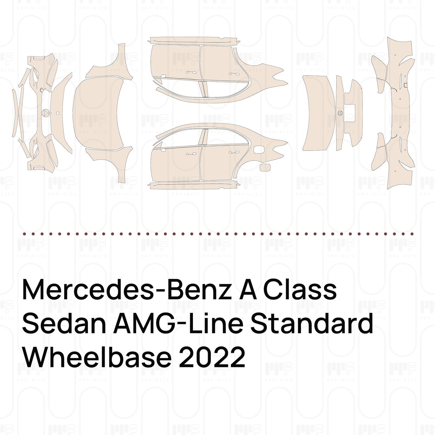 PPF precortado Mercedes-Benz A Class Sedan AMG-Line Standard Wheelbase 2022