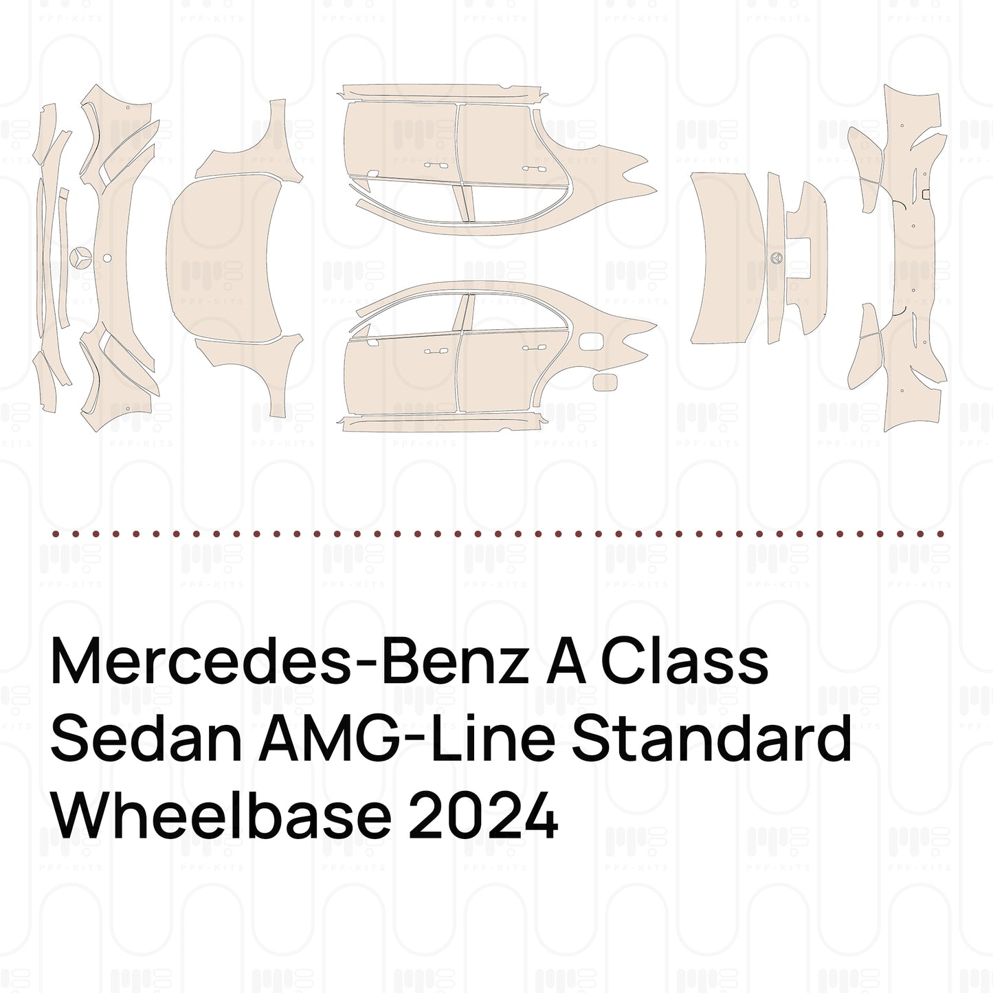 PPF precortado Mercedes-Benz A Class Sedan AMG-Line Standard Wheelbase 2024