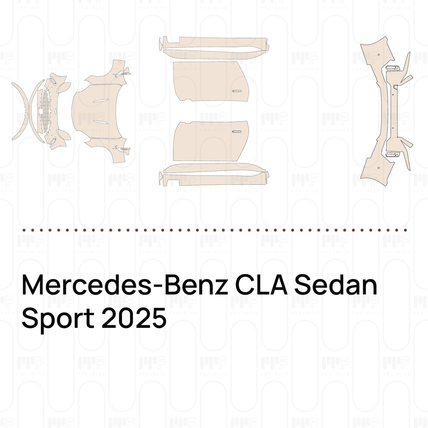 PPF precortado Mercedes-Benz CLA Sedan Sport 2025
