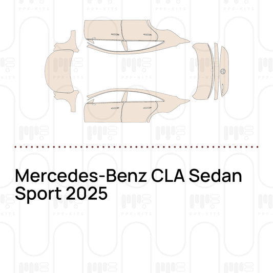 Mercedes-Benz CLA Sedan Sport 2025 – Pre-Cut PPF