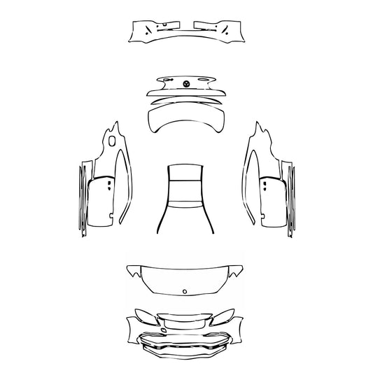 Pre-Cut PPF Mercedes-Benz C Class Coupe AMG C63 S 2023 - PPF-Kits