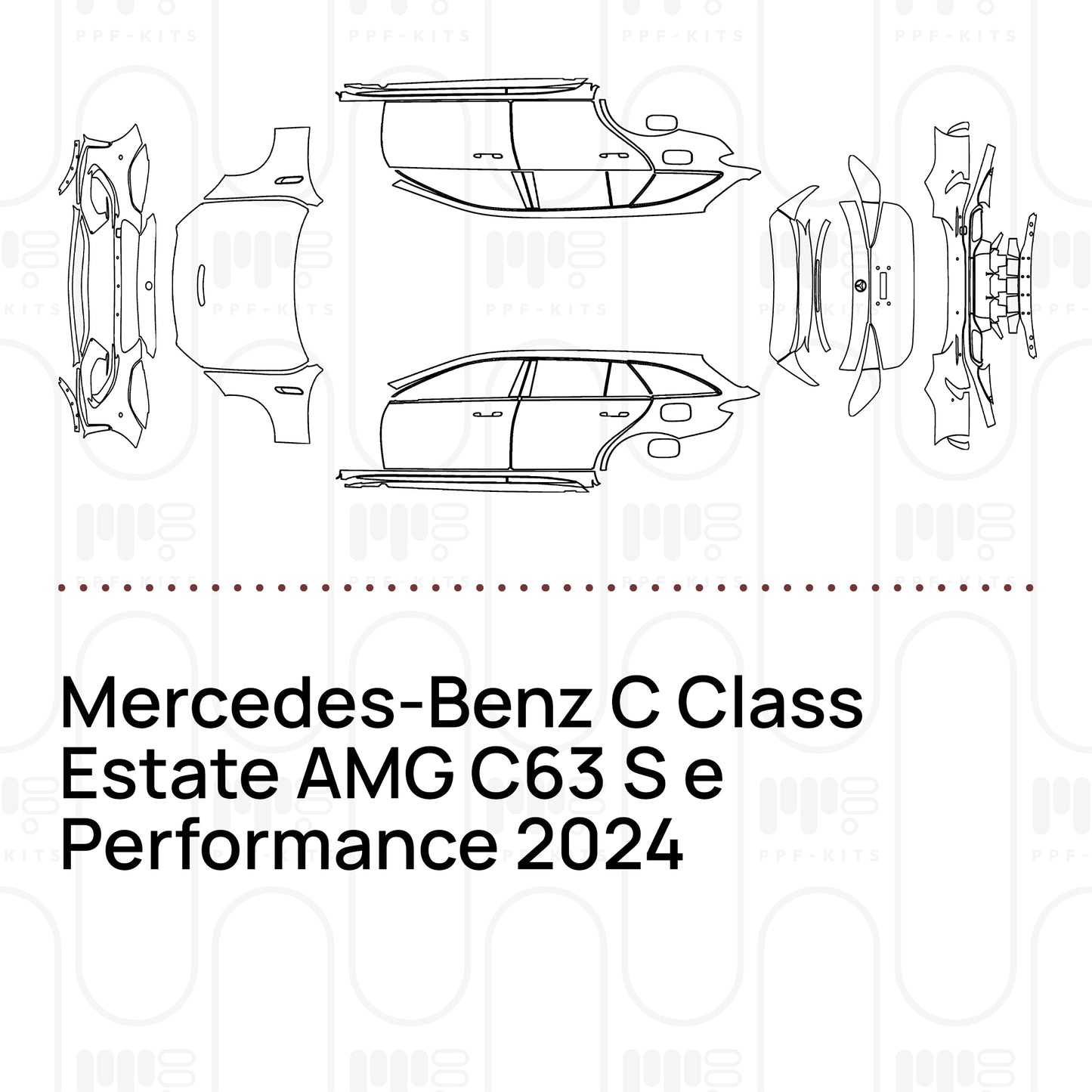 Pre-Cut PPF Mercedes-Benz C Class Estate AMG C63 S e Performance 2024