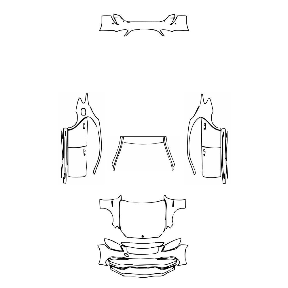 Pre-Cut PPF Mercedes-Benz C Class Sedan AMG C63 S 2015 - PPF-Kits
