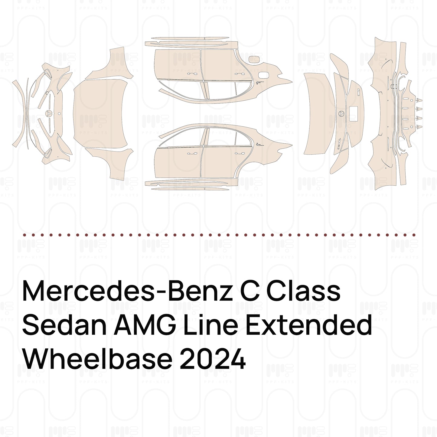 PPF precortado Mercedes-Benz C Class Sedan AMG Line Extended Wheelbase 2024