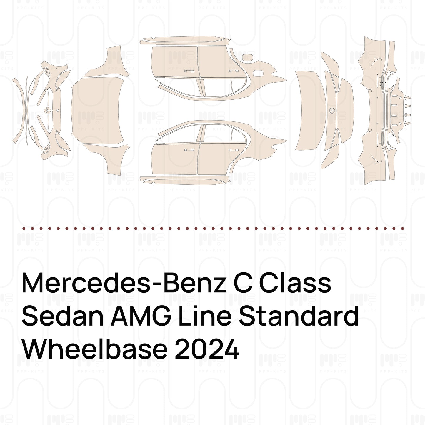 PPF precortado Mercedes-Benz C Class Sedan AMG Line Standard Wheelbase 2024
